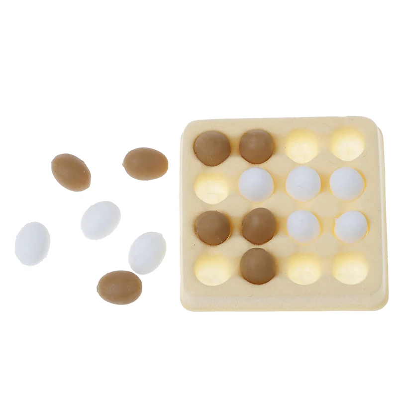 Поднос+ 16 шт миниатюрные яйца кухонные аксессуары для еды декор для 1:12 кукольный домик кухня еда ролевые игрушки