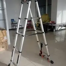 2,1 м+ 2,1 м многоцелевой утолщенные складные лестницы телескопические лестницы двойного назначения тростниковая лестница Прямая лестница