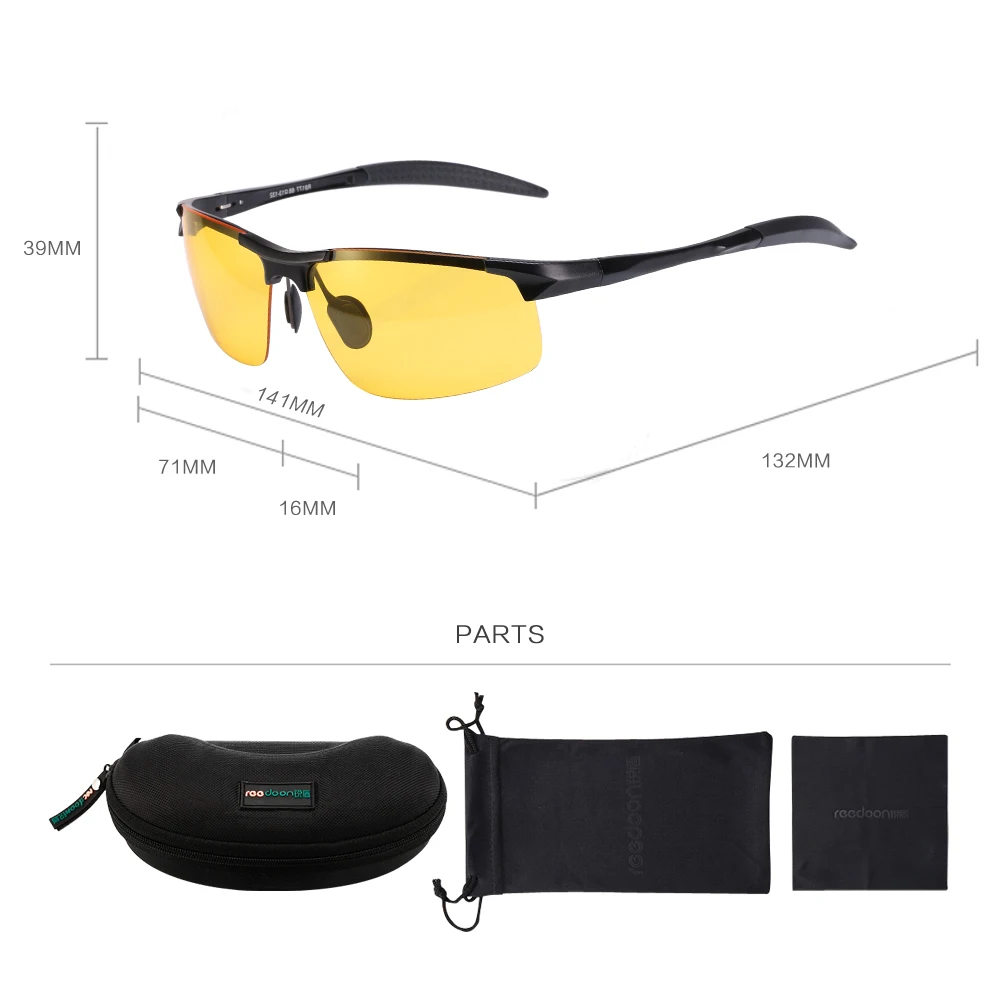 Солнцезащитные очки для мужчин с антибликовым покрытием и оправой из алюминиево-магниевого сплава