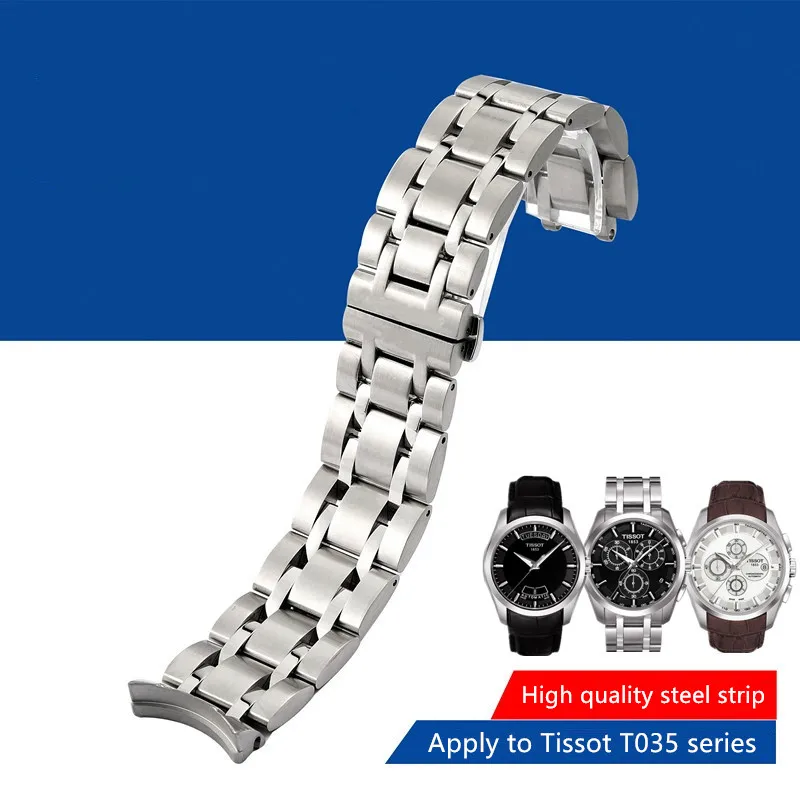 Vente Durable Bracelet En Acier Inoxydable Bracelet pour 1853 T035 T035617 T035439 T035407 T035627A Montre Bande Homme 22 23 24mm + OUTILS D INSTALLATION