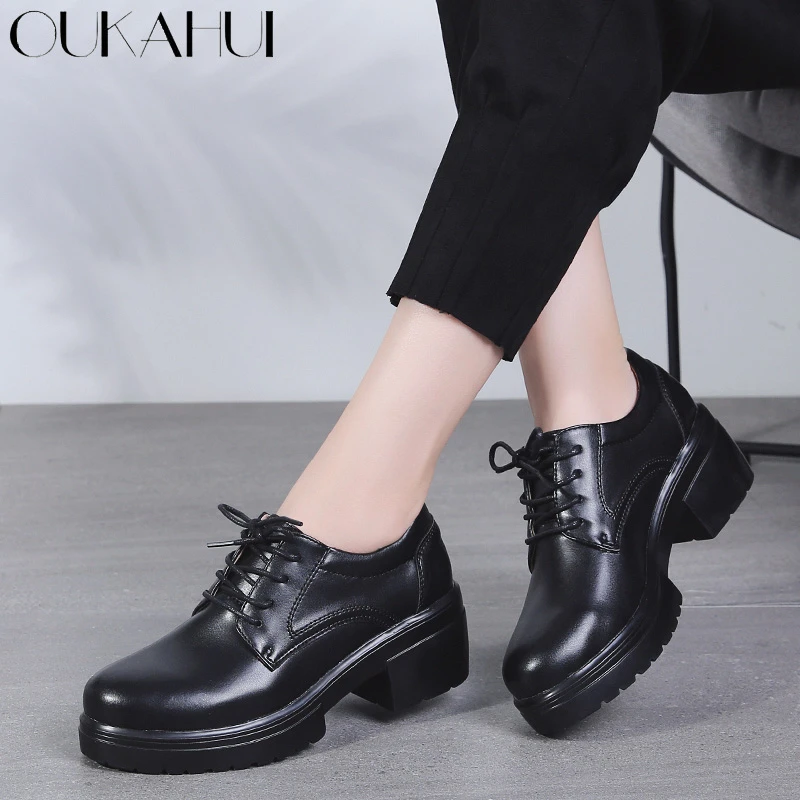 black flat platform shoes