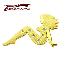 SPEEDWOW автомобильный стильженская Автомобильная Наклейка 3D Алмазная Красивая Женская Автомобильная Наклейка на тело гоночная наклейка