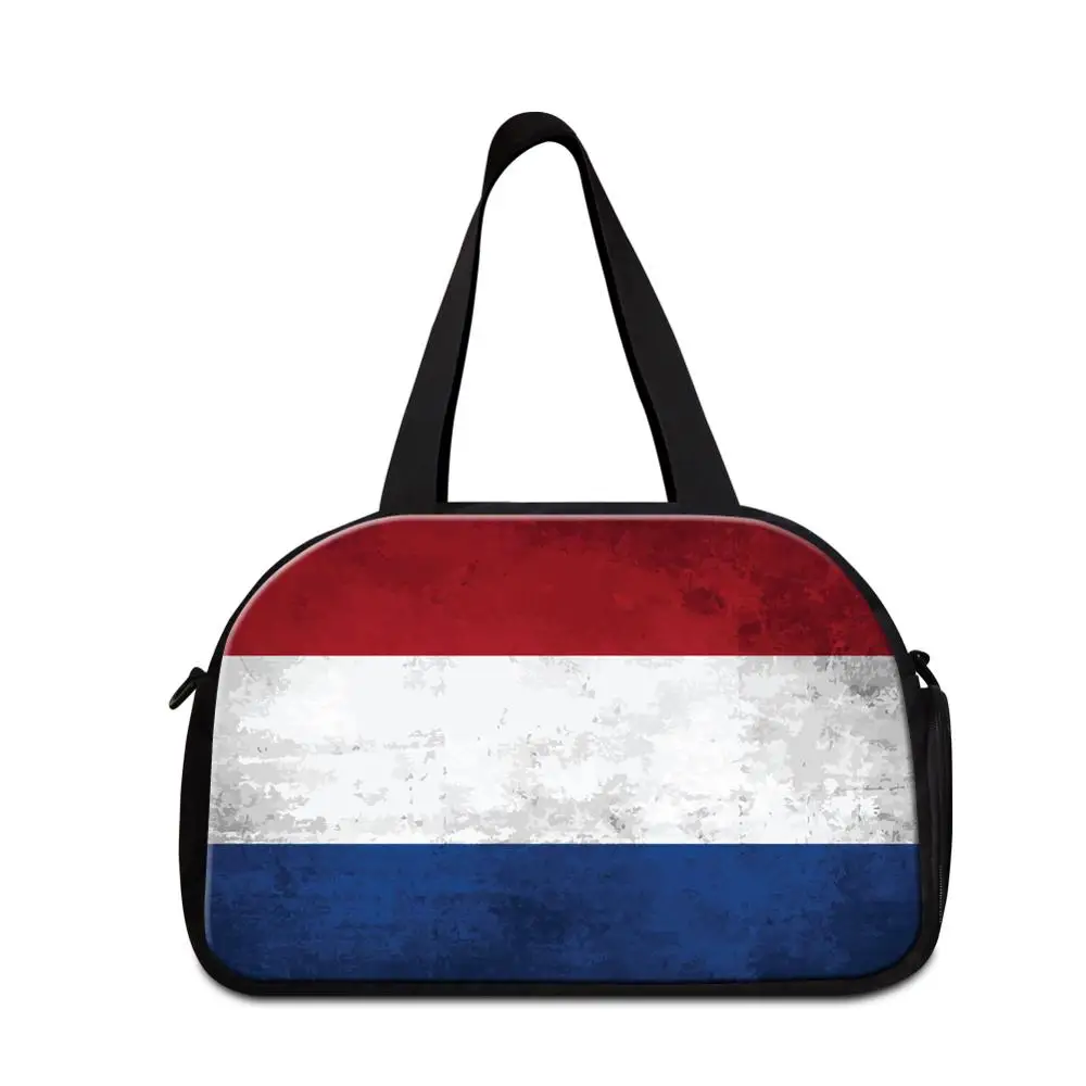 Американский флаг маленькая сумка для путешествий стильные дорожные сумки для женщин Испании duffle сумки для девочек плечо спортивные сумки для мальчиков - Цвет: Черный