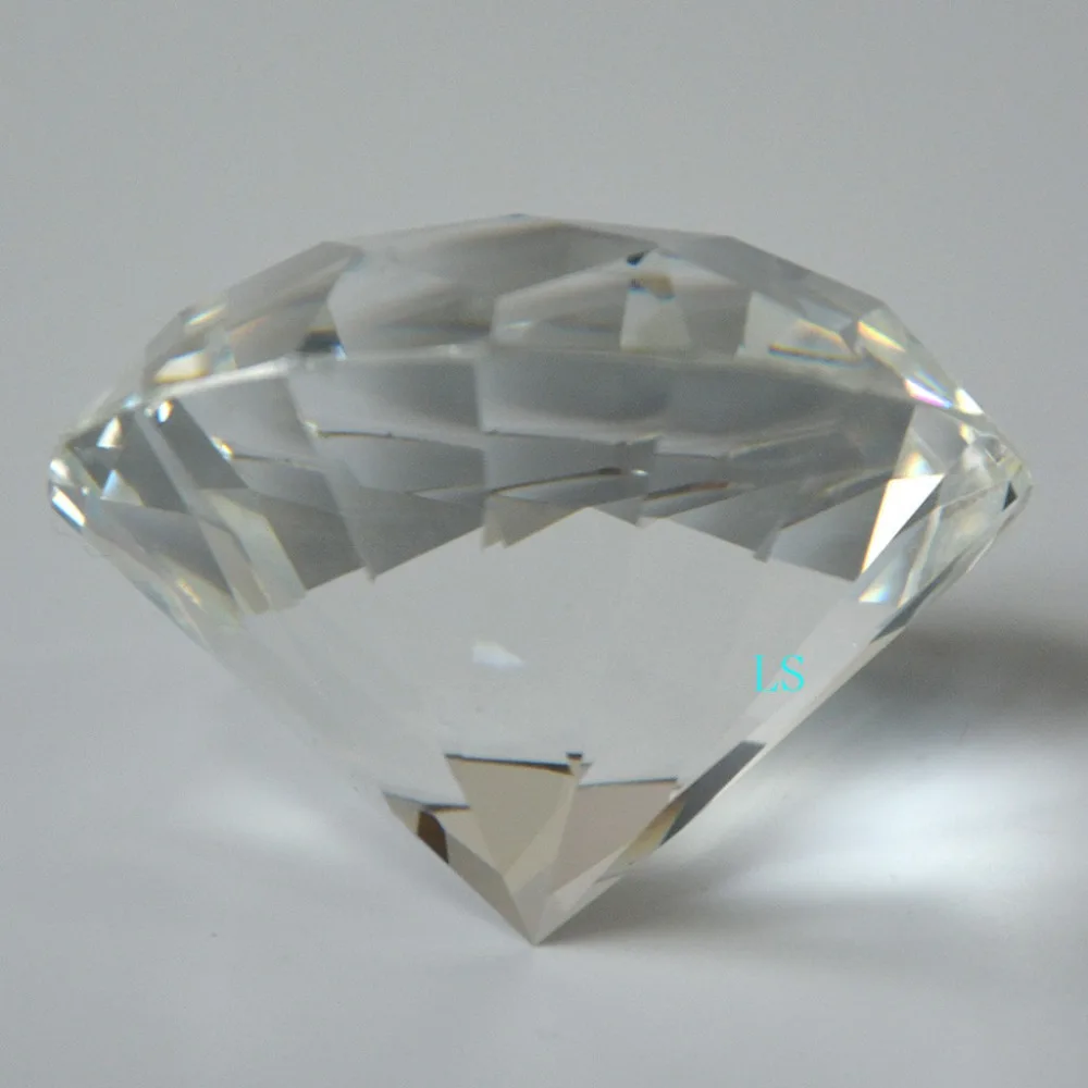 60 мм Кристалл Стекло алмаз ювелирные изделия Ремесло Алмазная форма Кристалл Пресс-Папье со стразами Свадебная вечеринка любимые украшения дома подарок