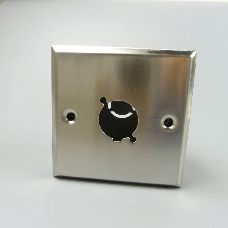 

Single port D type stainless wall plate