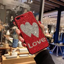 

Fashion Cool Super Glitter Shining Smile Face Love Letters Couple Stars Phone Case for iPhone6 6s 7 7s 8 X Plus