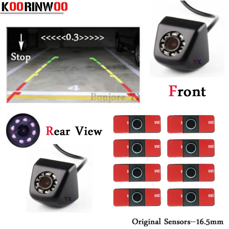 

Koorinwoo Video Night Vision Infrared Lights Parktronic Original 16.5MM Probes Car Parking Sensors Front Camera Rear view camera