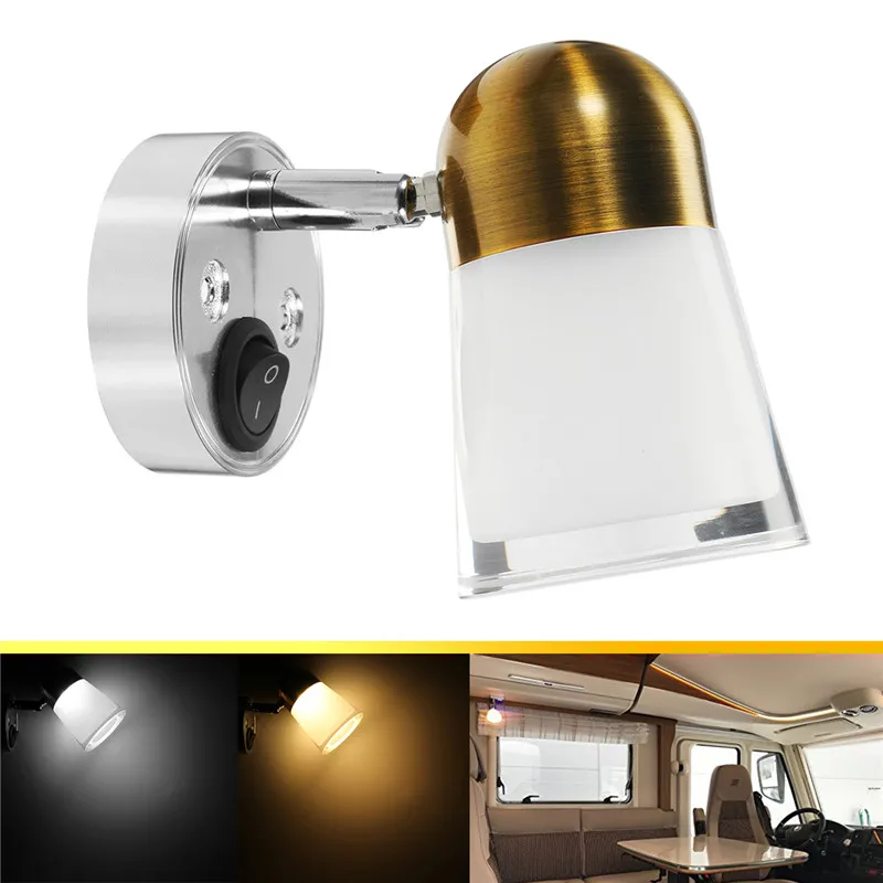 

12V LED Wall lamp Interior LED Reading Spot Light universal for camper truck Boat LED Dome light Book lamp