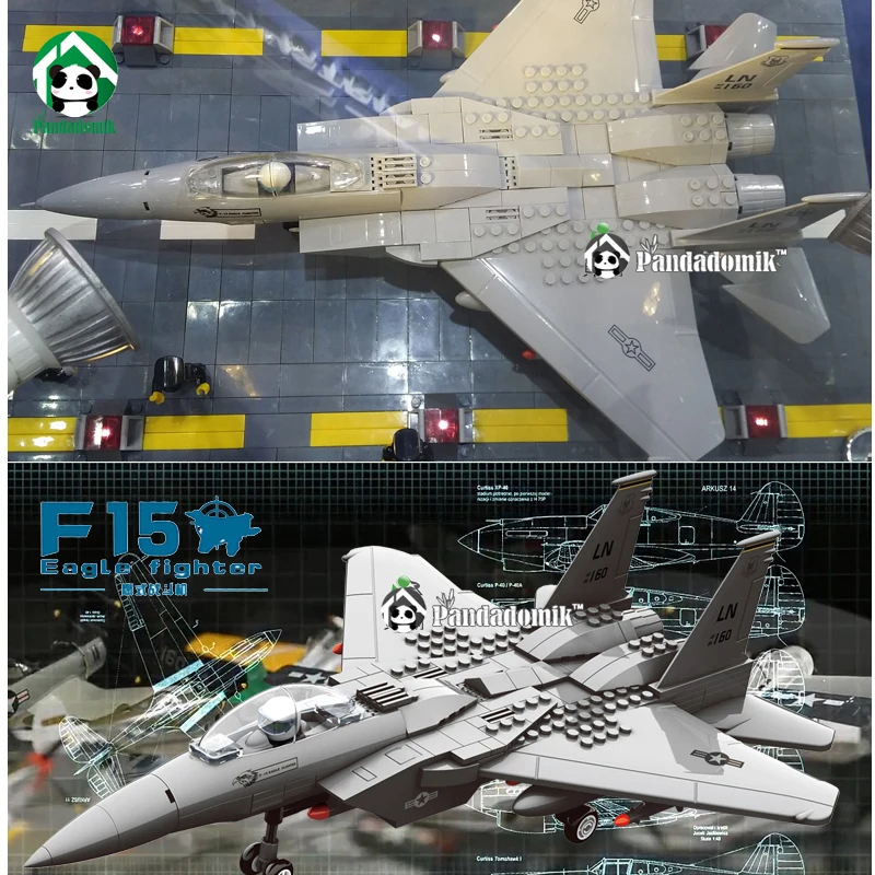 F-15, Орел, строительные блоки, набор, военная армия, модели и строительные игрушки для детей, кирпичные игрушки, совместимые Игрушки для мальчиков