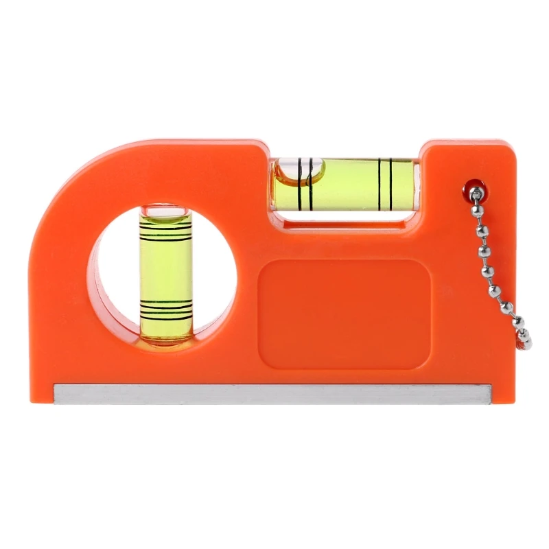 

Mini Keychain Level Ruler with Magnet Base V Stripe Spirit Level Bubble Clamp J21 Drop shipping