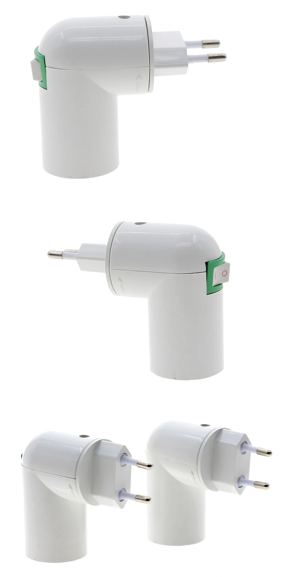 E27 ЕС Plug световая база с лампами 180 градусов Поворот лампы адаптер конвертер лампы держатель с включения/выключения