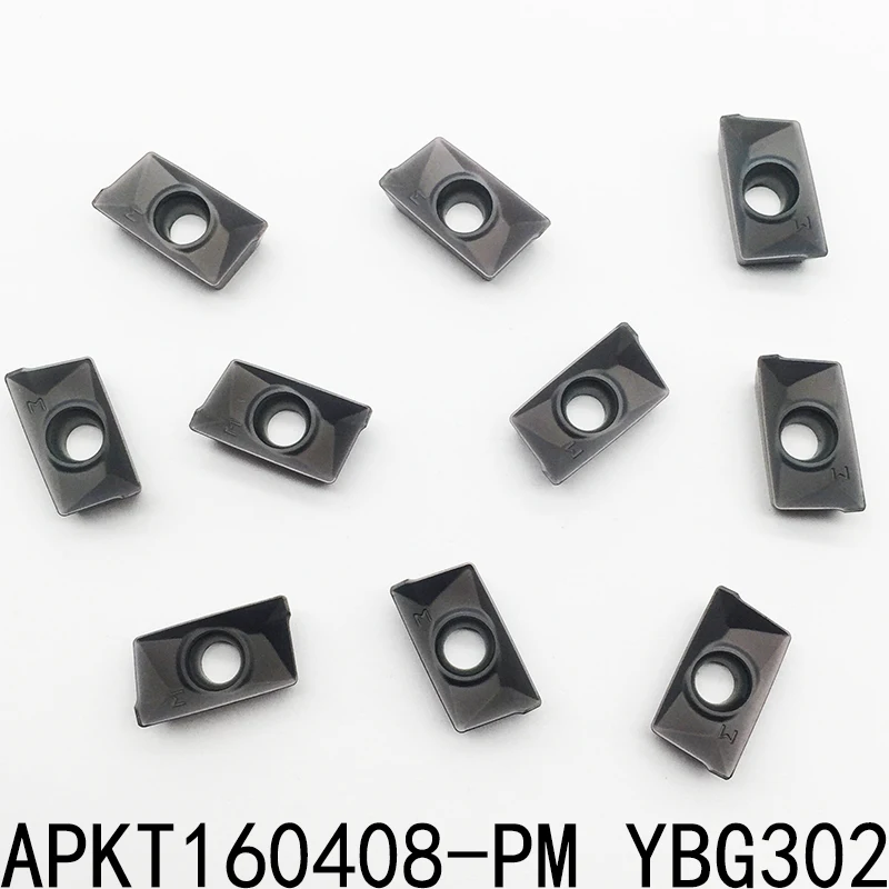 10 шт. APKT160408 PM YBC301 YBG302 Встроенная металлическая режущая пластина для инструментов