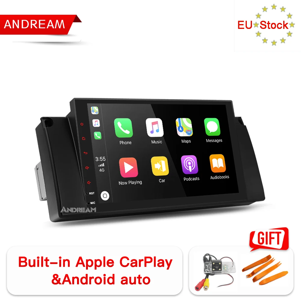Andream Bulit-in Carplay Автомобильный плеер стерео навигация для BMW E39 E53 Android 8 1