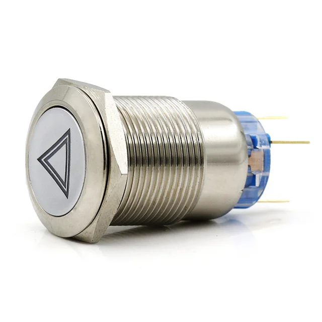 19 mm self locking metal button switch car indoor overhead light