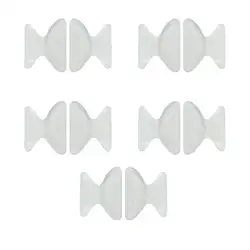 5 пар 1,8 мм Нескользящие силиконовые Носовые фиксирующие накладки подушки для очков (белый)