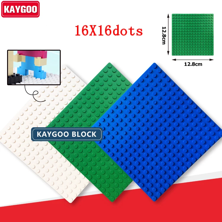 Kaygoo 1 шт. маленькие блоки базовая пластина 16*16 точек 12 8*12 8 см строительные DIY Baseplate