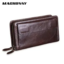 Quality Cowhide Men Clutch Wallets Genuine Leather Long Purses Business Large Capacity Wallet Double Zipper Phone Bag For Male Quality Cowhide Men Clutch Wallets Genuine Leather Long Purses Business Large Capacity Wallet Double Zipper Phone Bag For Male