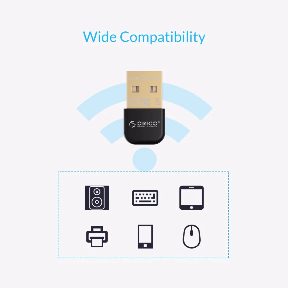 ORICO Mini USB Bluetooth адаптер V4.0 Двойной режим беспроводной Bluetooth Ключ 4,0 Bluetooth передатчик для Windows10 32/64