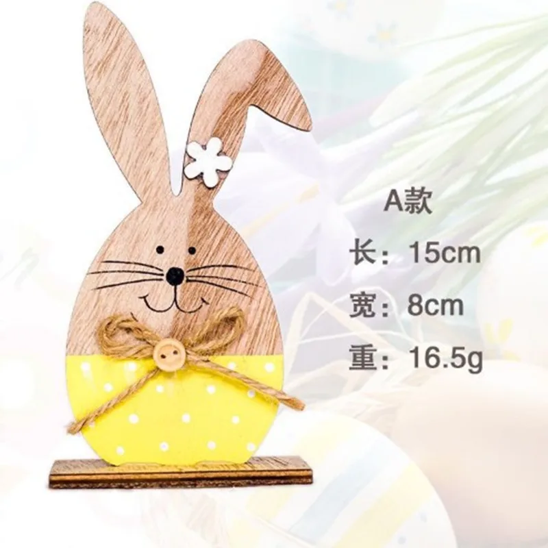 Décorations de Pâques en bois pour la maison, ornements de bricolage, lapin  avec œuf de Pâques, artisanat en bois, décoration de bureau, jouets pour  enfants - AliExpress