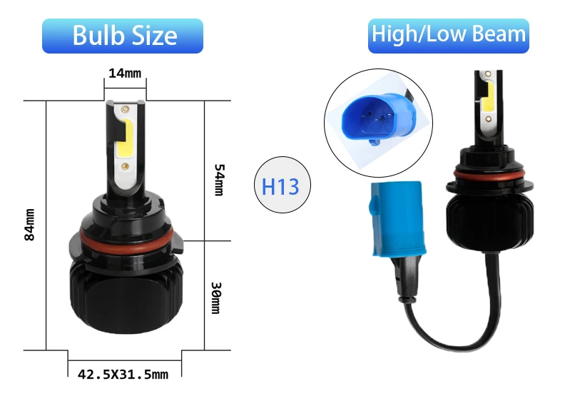 YHKOMS H1 светодиодный авто лампы H3 H7 H8 H9 H11 9005 9006 HB3 Hb4 880 881 H27 фар Светодиодный D2S D1S 60 Вт 6000LM COB диод авто светодиодные лампы 12 В