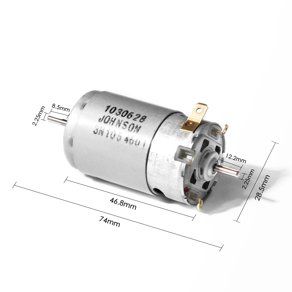 

original for johnson 395 DC motor double output shaft high speed 12V 18V 11700rpm for robots 1030628