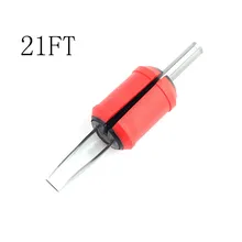 21F) 20 шт 30 мм Одноразовые плоские/Magnum трубки красные мягкие силиконовые татуировки сцепление прозрачные пластиковые трубки точный комбо бесплатно