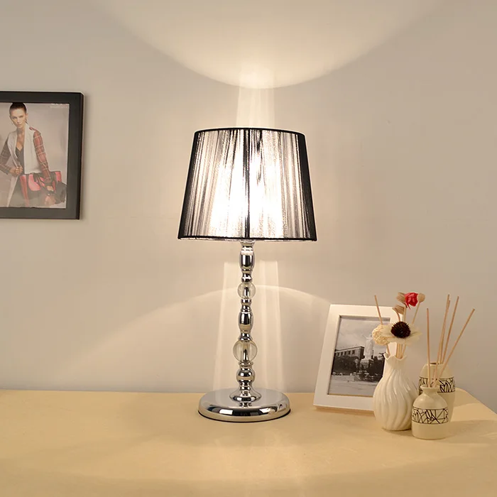 Modern-Table-Lamps-Fashion-Bedroom-Bedside-Lamp-Black-Lampshade-Metal-Crystal-E27-Holder-Reading-Desk-Lights
