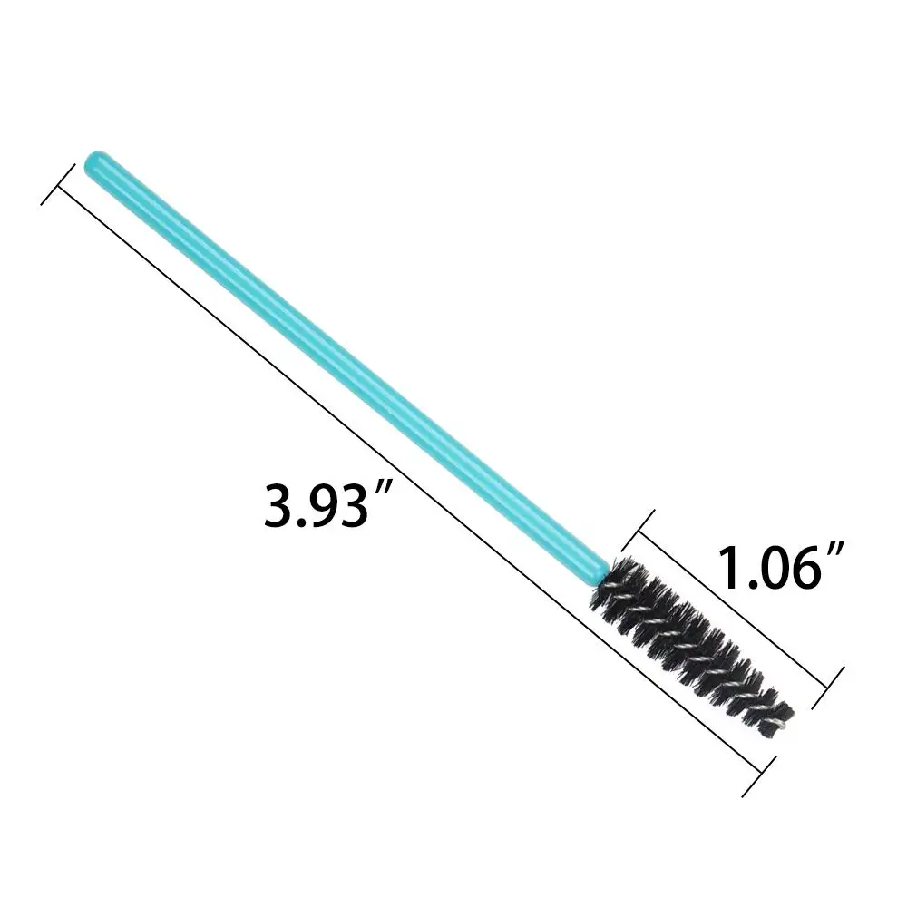 Одноразовые палочки для туши с синей ручкой, черные кисти для ресниц, 1000 шт./лот, нейлоновые кисти для макияжа, инструменты для наращивания ресниц