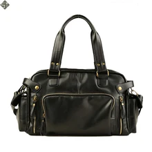 Кожаная мужская дорожная сумка высокого качества, деловая сумка ручной работы, винтажная мужская сумка через плечо, сумка для ноутбука