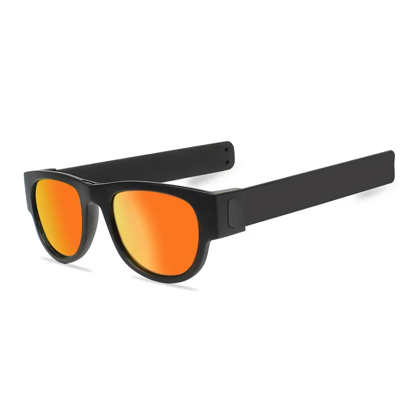 

Slap Sunglasses Polarized Women Slappable Bracelet Sun Glasses for Men Wristband Colorful Fashion Mirror Folding Shades