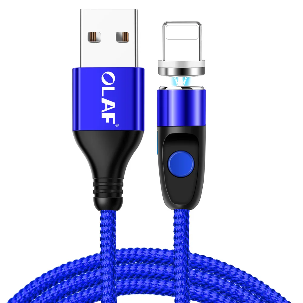 Магнитный кабель Олаф 1 м 2 м 3 А, кабель для быстрой зарядки micro usb type c для быстрой зарядки iPhone 3,0, магнитный кабель USB c type-C