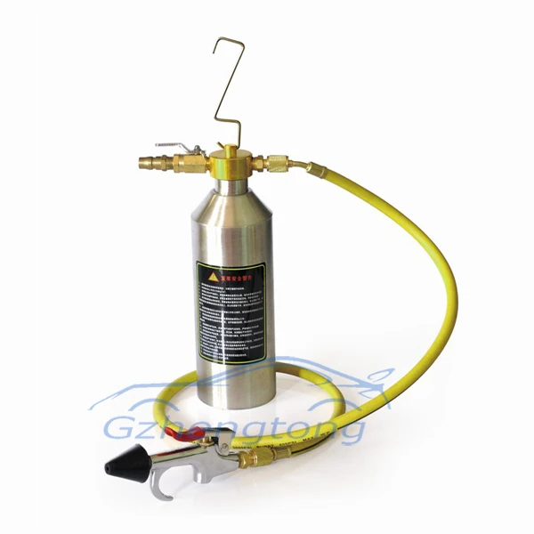 Auto Air Condition AC System Flush Canister Gun Kits Clean Tool Set