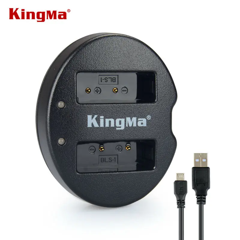KingMa BM015-BLH1 двойной (двойной) Батарея Зарядное устройство BLH1 Зарядка для Olympus EM1 Mark II