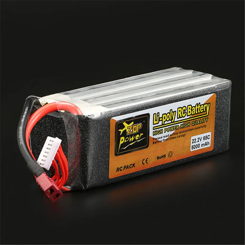 Аккумуляторная батарея Lipo ZOP Power 22 2 V 5000mAh 6S 65C Battery T Plug|t plug|22.2v 5000mahzop power |