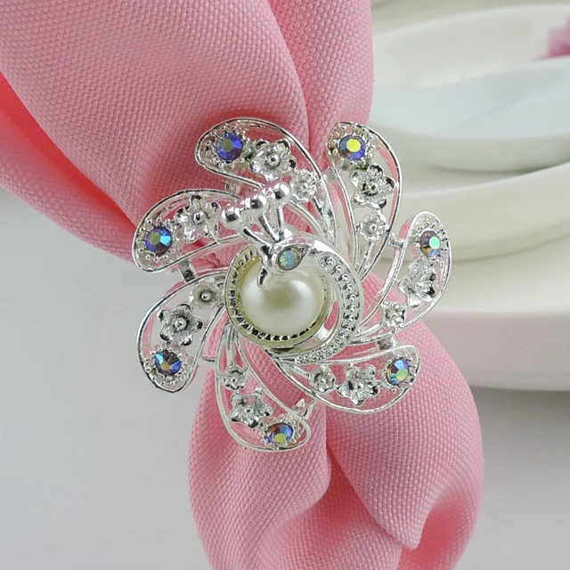 whosale wedding napkin rings pearls rhinestone flowers napkin rings hotel wedding supplies table decoration accessories - Wedding Napkin Rings whosale wedding napkin rings pearls rhinestone flowers napkin rings hotel wedding supplies table decoration accessories - Wedding Napkin Rings
