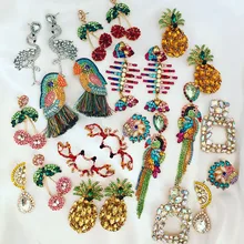 Boucles d'oreilles en forme d'oiseau et de poisson pour femmes, bijoux animaux, tendance, flamand rose, goutte d'eau, Vintage, vente en gros, 2021