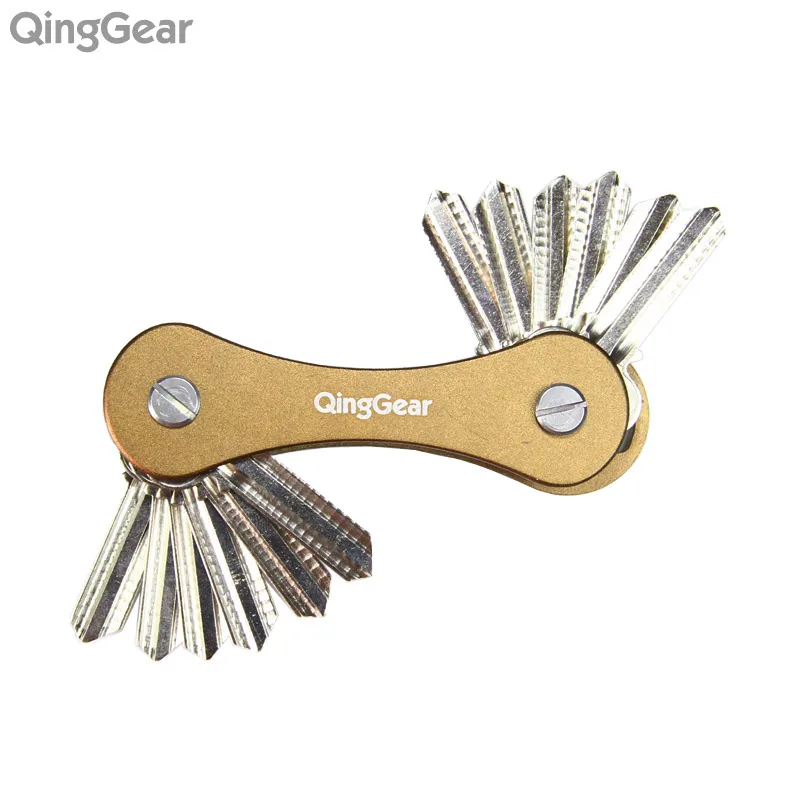 QingGear Keybone Mulit ruční sada nářadí Titan Carbon Fiber Glass Fiber Aluminium Key Držitel dveří Klíč Organizer