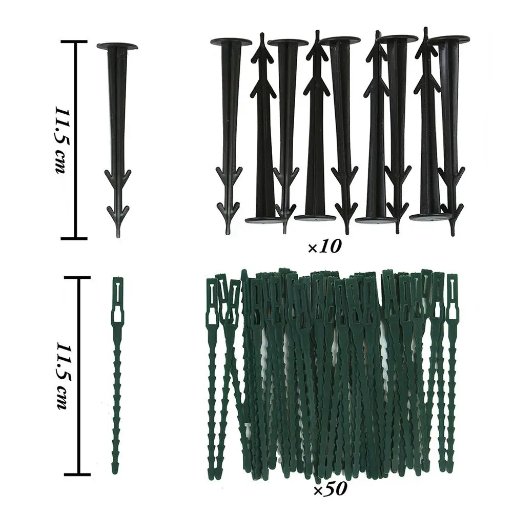 Зеленая сеть для птиц, сетка для садовых растений, предотвращает фиксацию грызунов птиц с помощью 50 нейлоновых кабельных стяжек и 10 садов