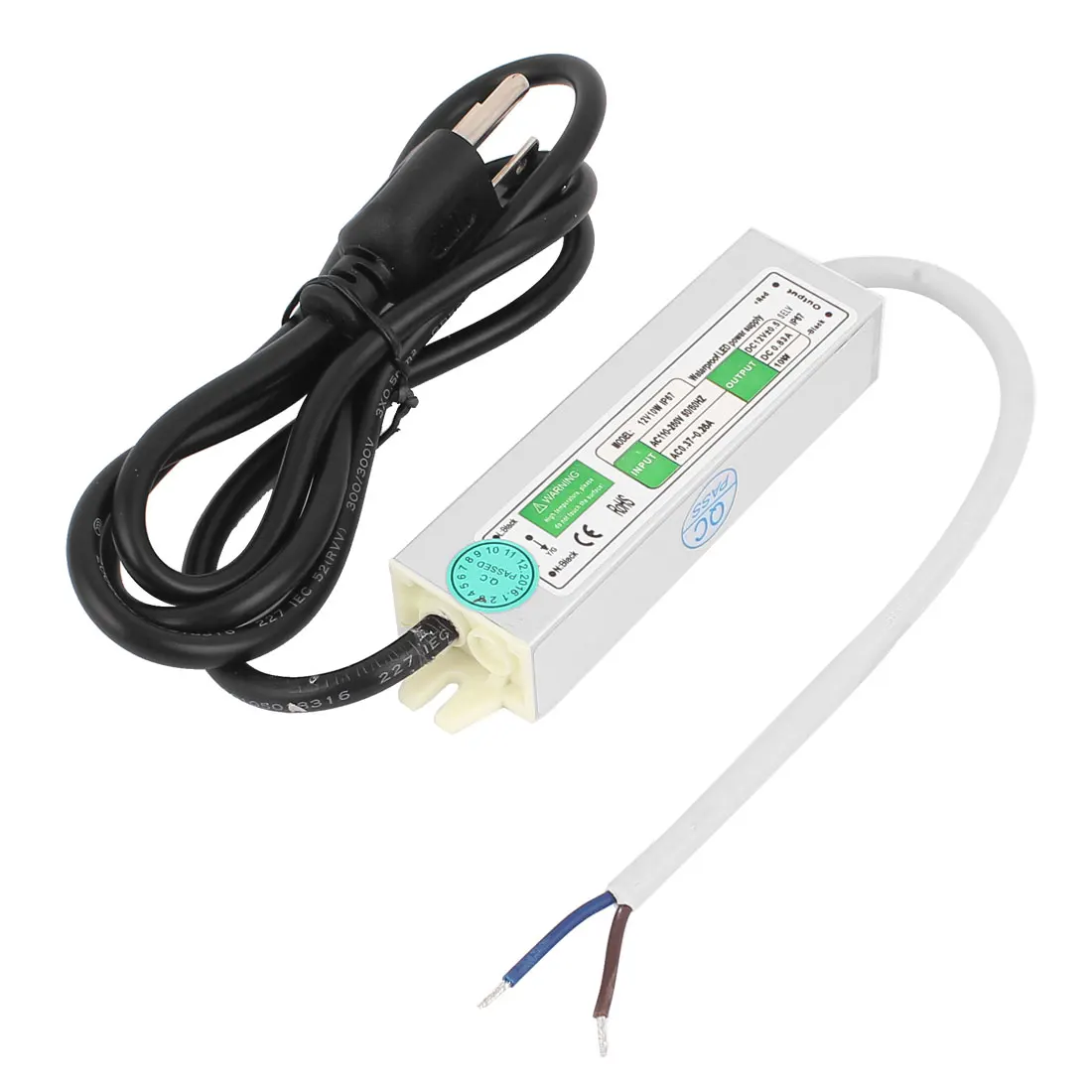 

Ac110-260V To Dc12v 20W Us Plug Transformer Waterproof Led Driver Power Supply