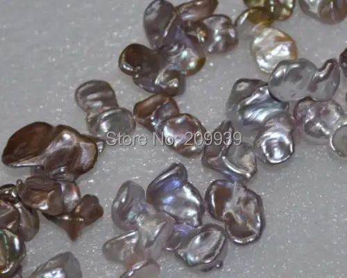 

huij 00220 Natural Rare purple 2strs AA+++14mm luster baroque Reborn Keshi pearl