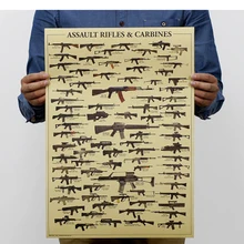 TB18, коллекция оружия/Классика/крафт-бумага/кафе/Бар плакат/Ретро плакат/декоративная живопись 51x35. 5 смбесплатная