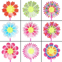 Новинка, 10 шт., ветряная мельница, детские игрушки, Подсолнух, садовые украшения, красочные наружные товары для сада