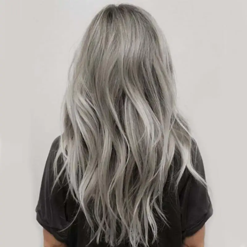 Одноразовое дымчато-серый в стиле панк светло-серого и серебряного цветов бабушка серая краска для волос Цвет унисекс Цвет воск для волос крем-краска