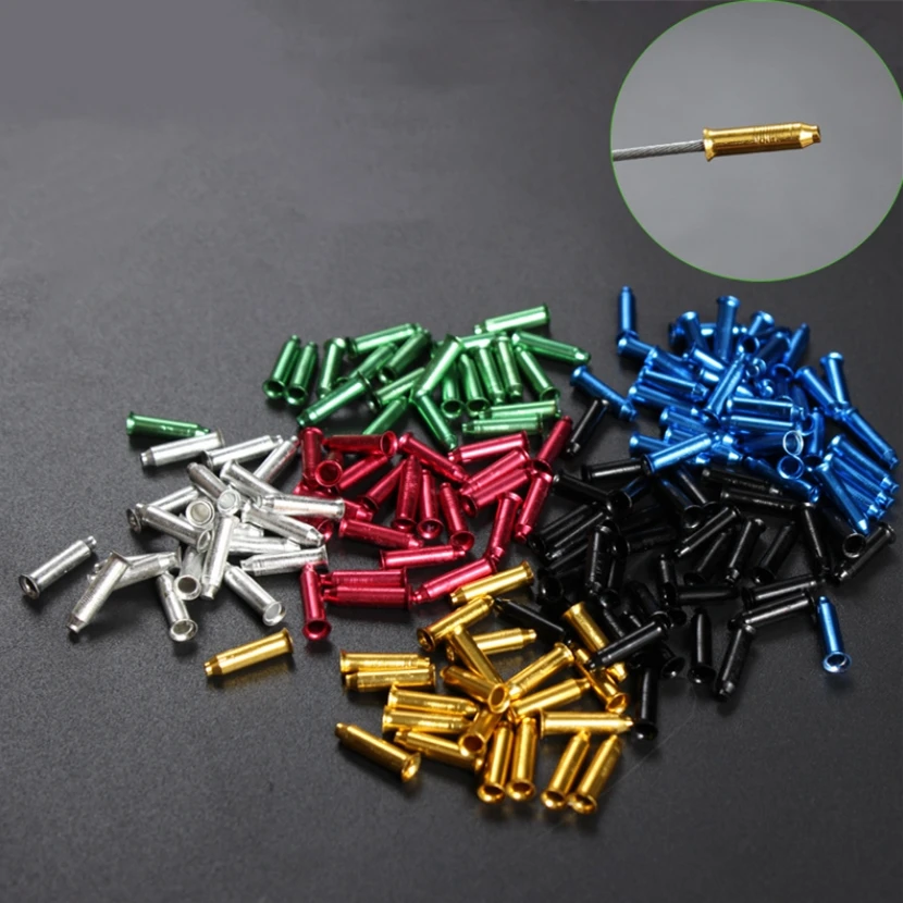 

20pcs/lot New cycling bike brake cable tips crimps bicycles derailleur shift cable end caps aluminum alloy inner wire ferrules