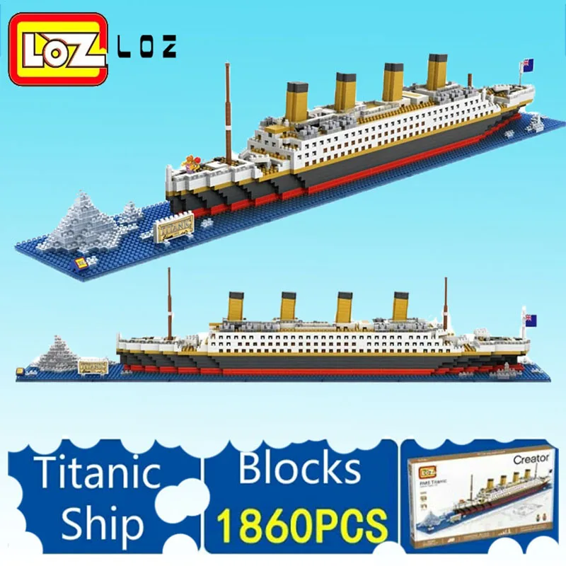 Строительные блоки LOZ Toys RMS Titanic Ship 3D строительные игрушка титановая лодка модель