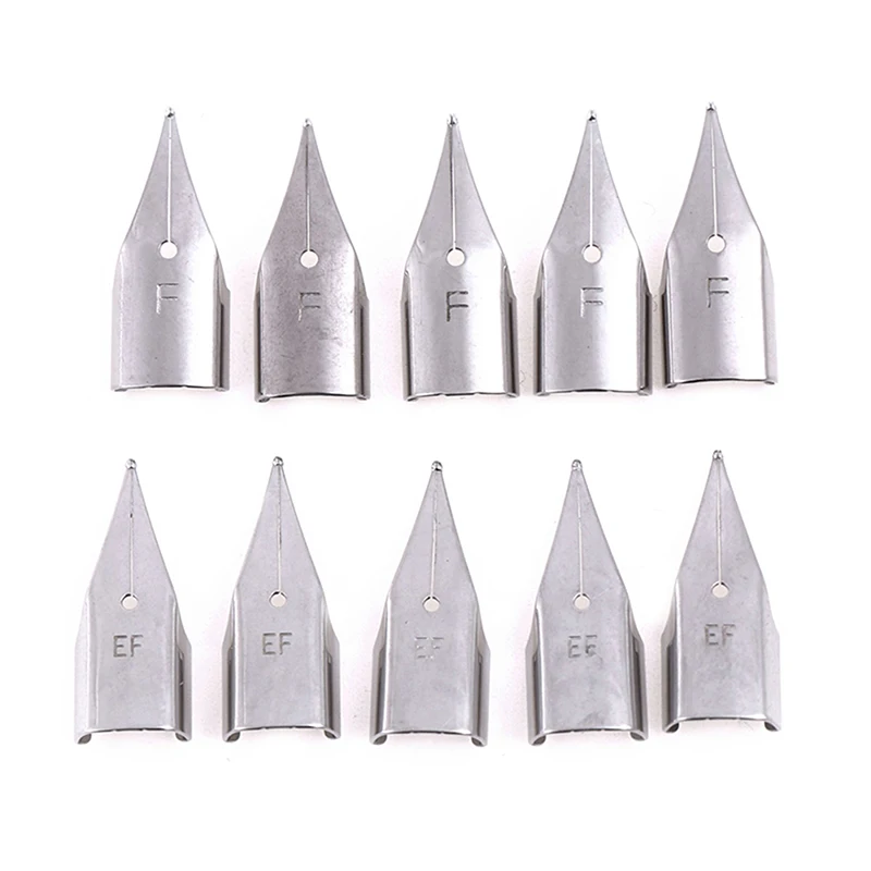 

5Pcs/Set 0.38mm Stainless Steel Silver Pen Nib replacement For LAMY/Wing Sung 3008/Hero 359 Fountain Pen