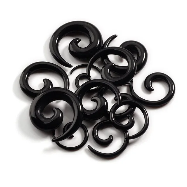 12Pcs Acrylic Spiral Ear Plug Stretching Tapers Body Jewelry ear taper earrings,piercing jewelry,ear piercing jewelry,body piercing jewelry,body jewelry
