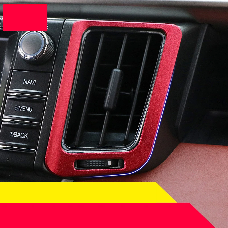 

lsrtw2017 abs car dashboard vent trims for toyota rav4 2012 2013 2014 2015 2016 2017 2018 xa40