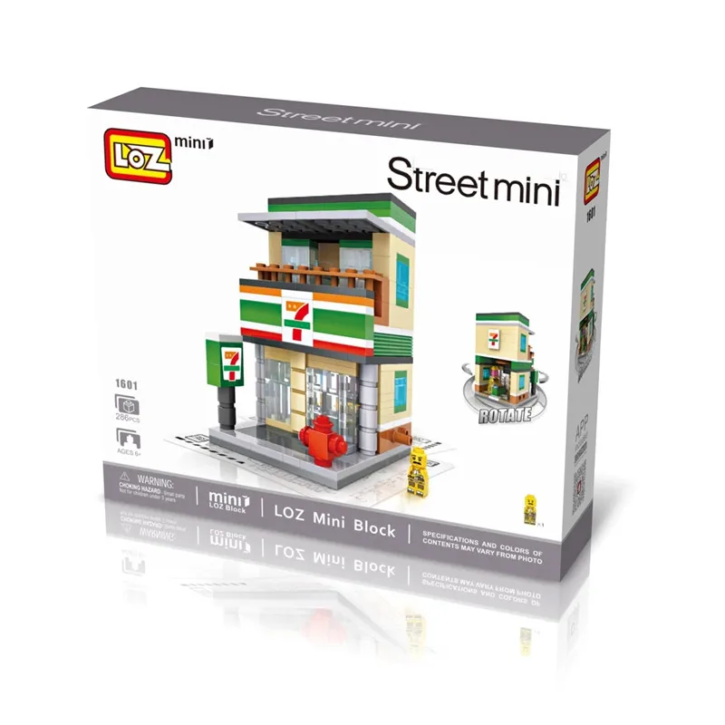 LOZ Mini Street View City строительные блоки DIY сборка Обучающие кирпичи 3D архитектура модели магазин детский подарок рождественские игрушки