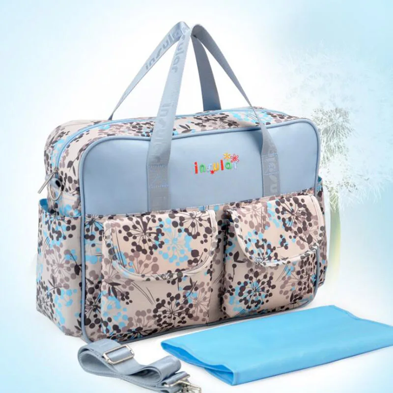 Детские сумки для подгузников, сумка для подгузников, сумка на плечо для мамы, модная сумка для мам, водонепроницаемая сумка для детских колясок, рюкзаки для путешествий - Цвет: Blue